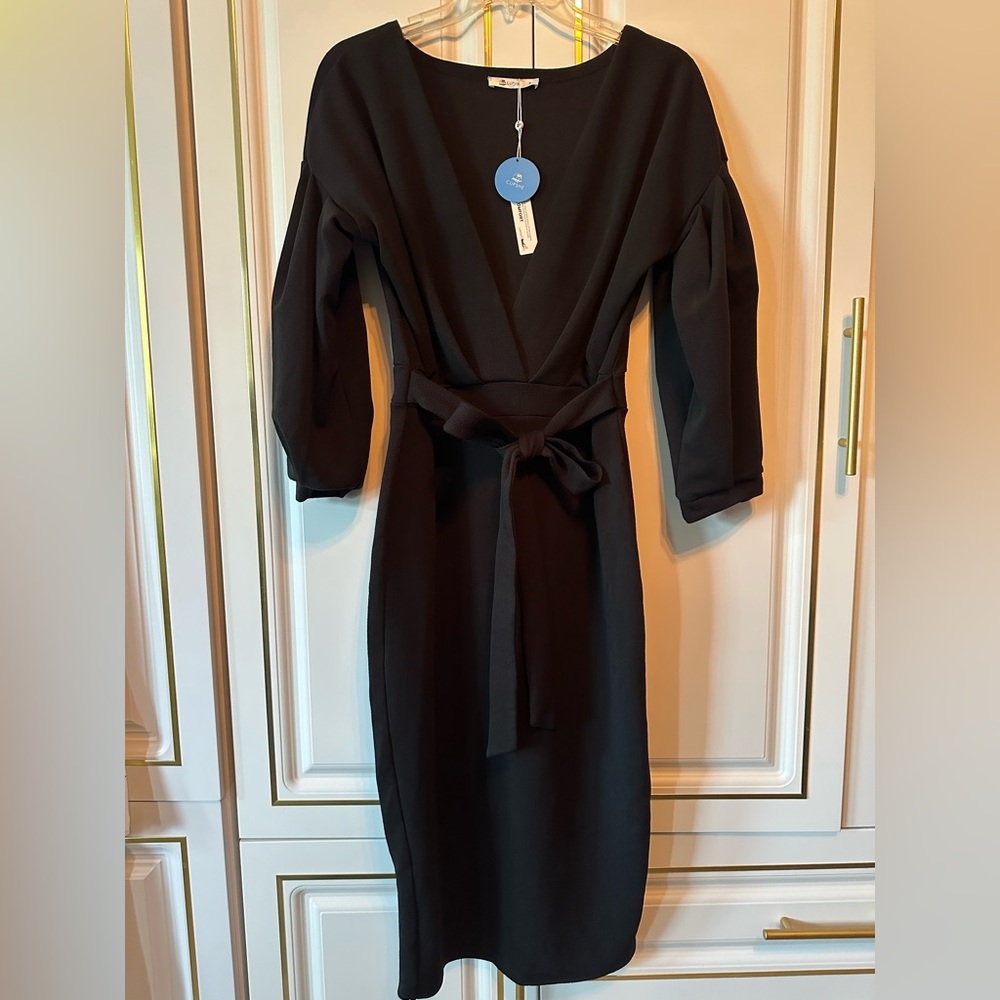 Black Midi Dress NWT